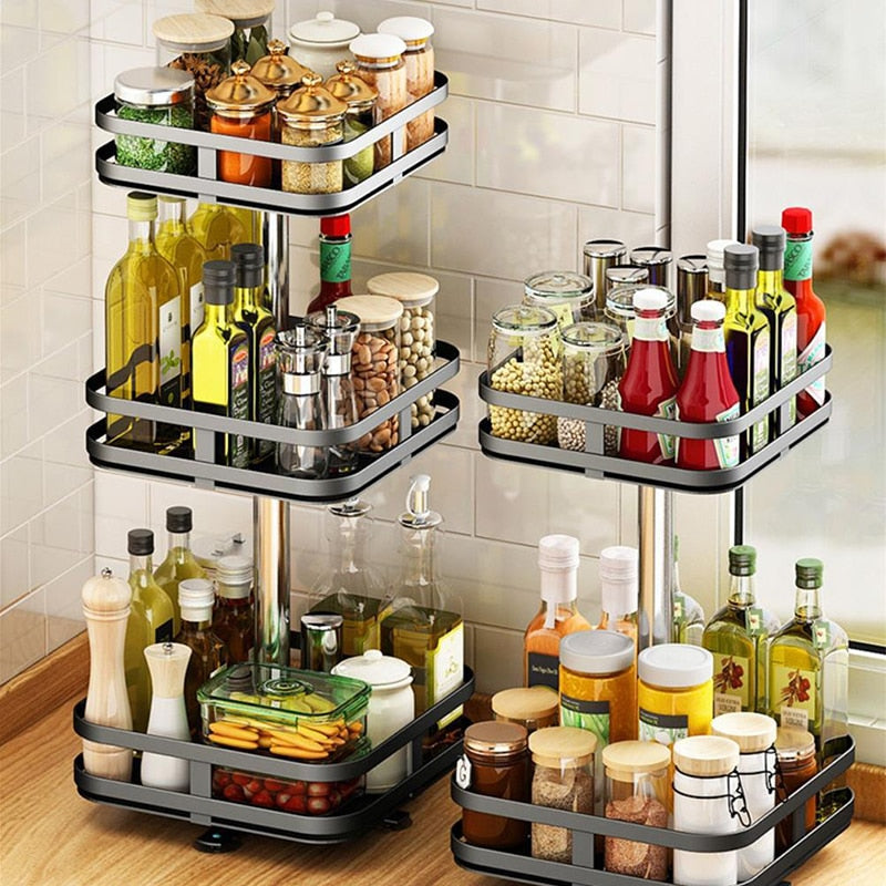 360° Rotatable Multifunctional Storage Shelf