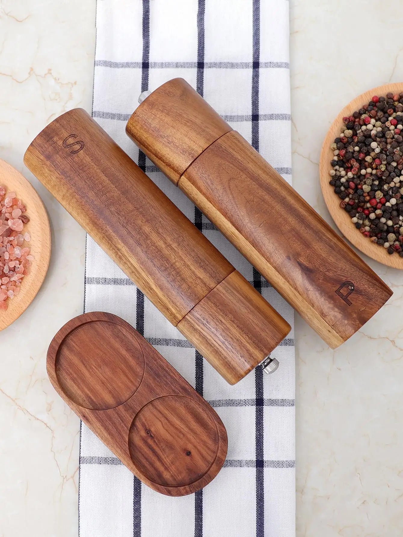 WoodSpice - Luxury Set of Wooden Pepper and Salt Mills