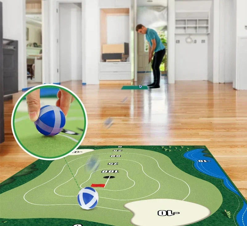 SwingZone - Compact Indoor Golf Set for Home Entertainment