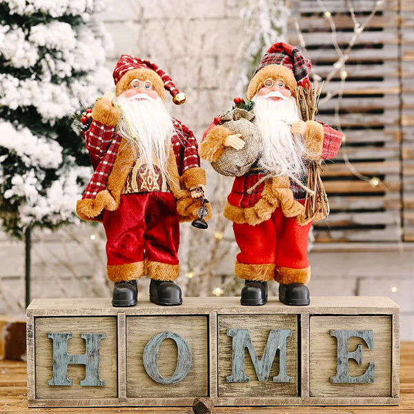 Festlig Santa Plush - Söt Jultomte för Dekoration