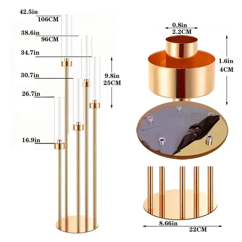 EleganteCandle – Lyxig Kandelaber med Akryl Accent