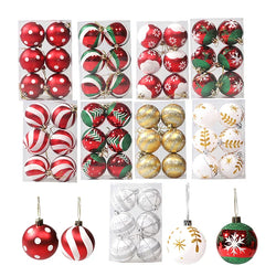 Charmig juldekoration - Elegantセット med snöflingekulor i 6 delar