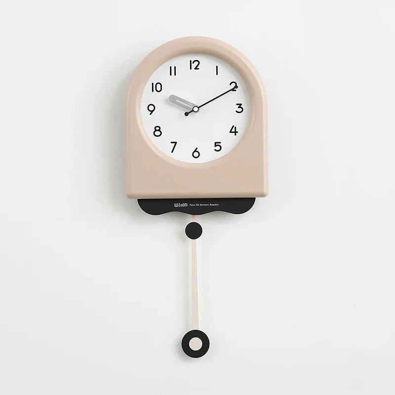 CremePendulum Clock - Korean Wall Clock with Modern Design