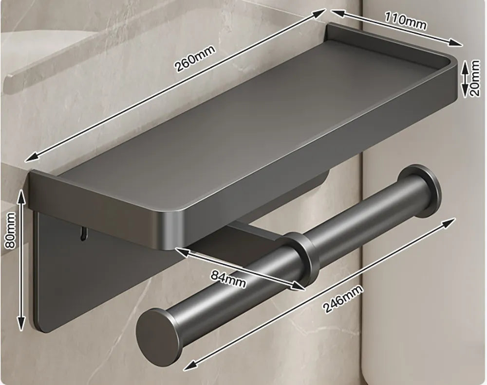 LuxeHold – Stylish Multifunctional Toilet Paper Holder