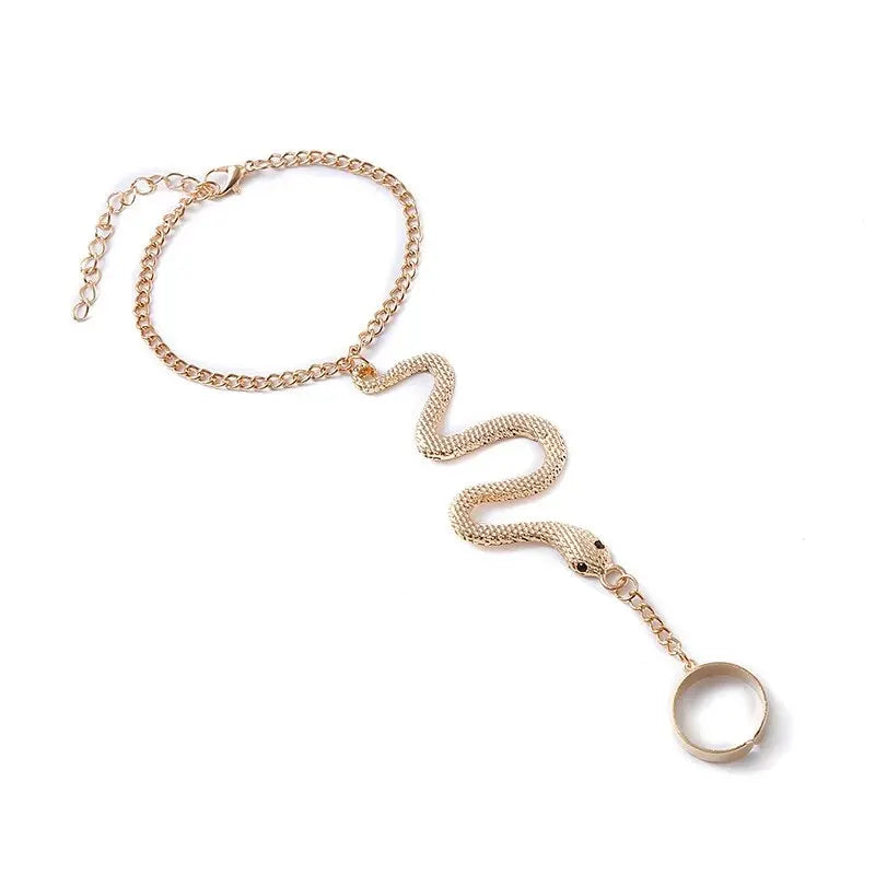 SerpentElegance – Luxurious Snake Bracelet and Ring Set