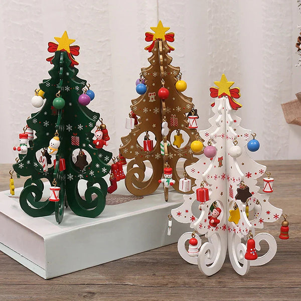 CharmTree Julgran - Handgjord 3D Juldekoration av Trä