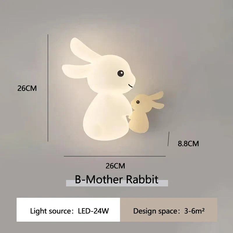 RabbitGlow Lampa - Lekfull LED Barn Vägglampa