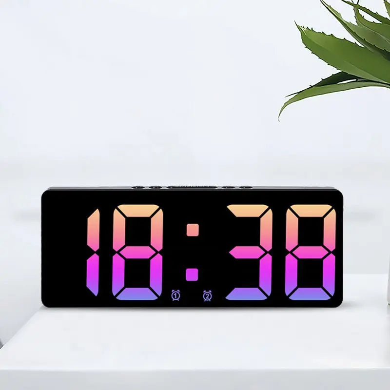 VoiceSnooze LED Clock – Stylish Alarm Clock with Night Mode