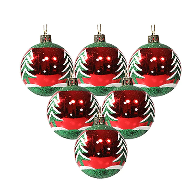 Charmig juldekoration - Elegantセット med snöflingekulor i 6 delar