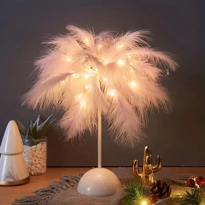 FeatherLuxe Lamp - Captivating Table Lamp for Warmth and Atmosphere