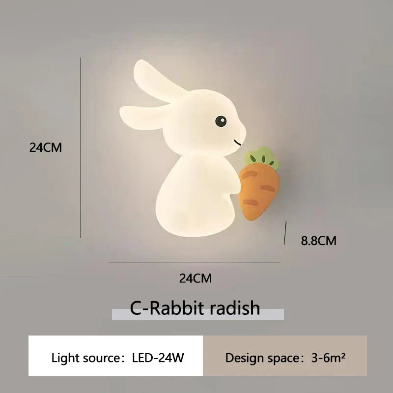 RabbitGlow Lampa - Lekfull LED Barn Vägglampa