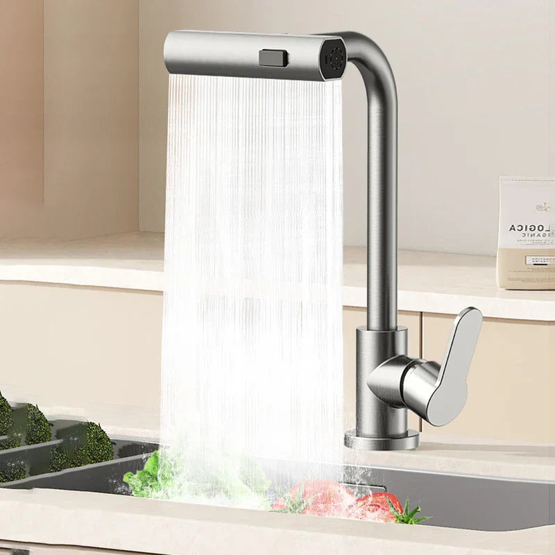 AquaFlow – Adjustable Kitchen Faucet with Waterfall Design