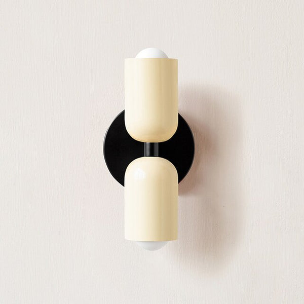 Eleganta Crème LED Vägglampor – Dubbel Belysning, Energisparande