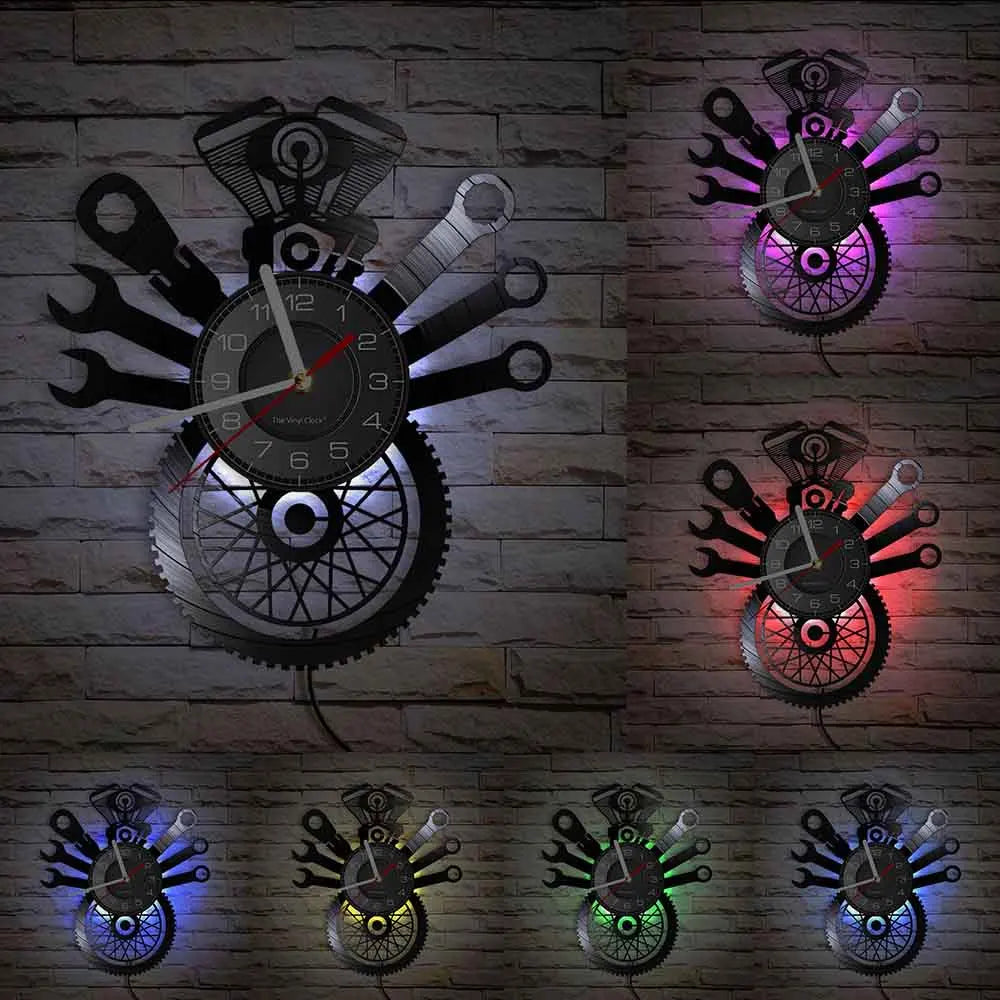 AutoRepair Clock - Modern Garage Vinyl Wall Clock