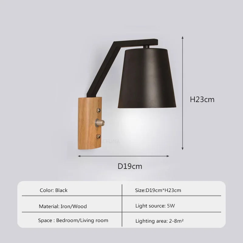 WoodGlow Lamp – LED Wall Lamp for Bedroom