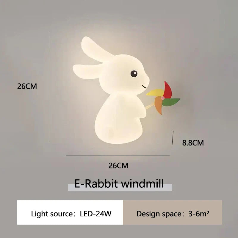 RabbitGlow Lampa - Lekfull LED Barn Vägglampa