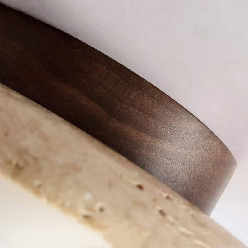 ÉclatPierre – Luxurious Travertine LED Ceiling Light for Hallway