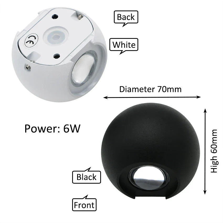 SolarGlow - 6W Outdoor Wall Light