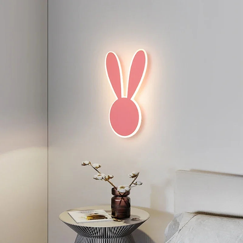 PinkRabbit - Playful LED Wall Lamp for Children's Rooms
