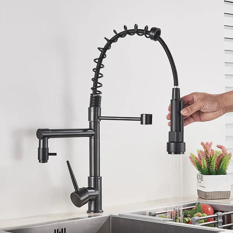 AquaWave Pro – Luxury Kitchen Faucet with Double Outlet