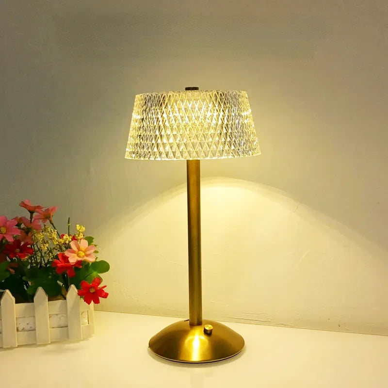 Glamour - Dimmable LED Desk Lamp with Diamond Shape