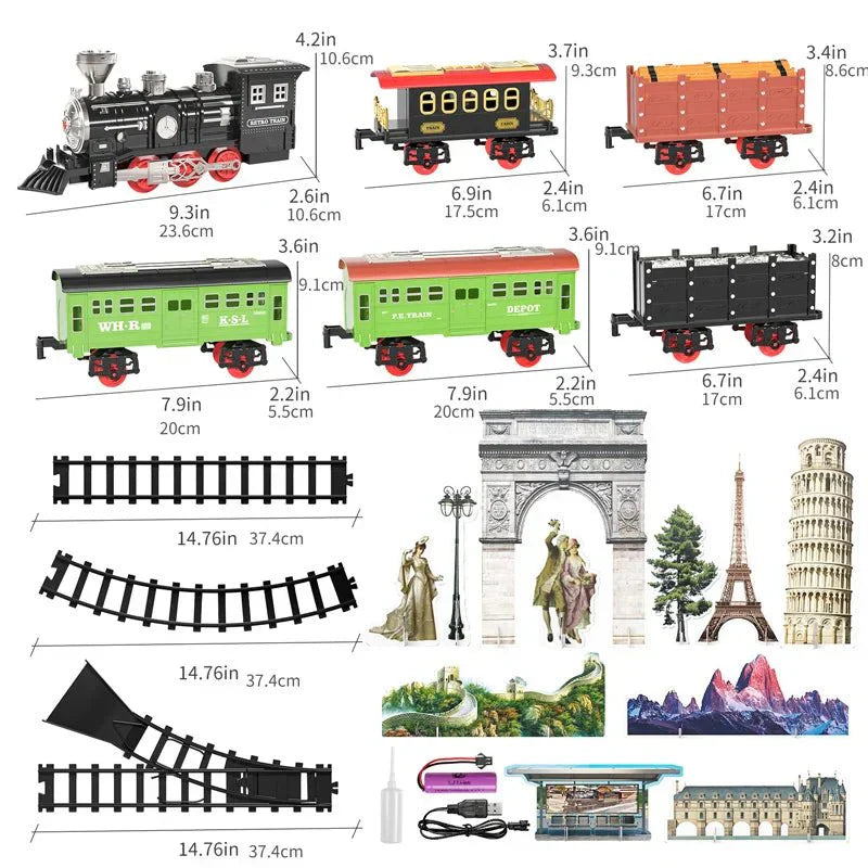 ClassicTrack Set - Retro Train with Realistic Features