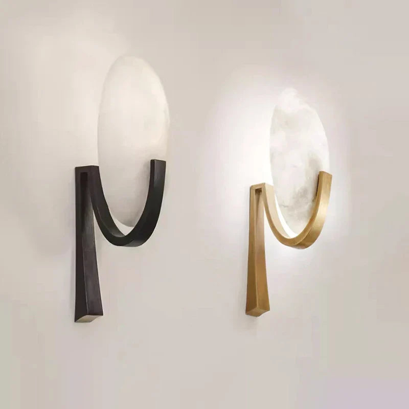 NordicLuxe – Stylish Copper Marble Wall Lamp