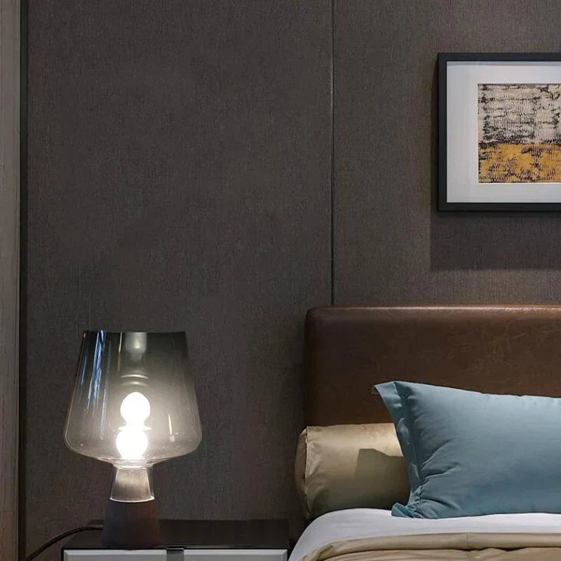UrbanElegance – Industrial Concrete and Glass Desk Lamp