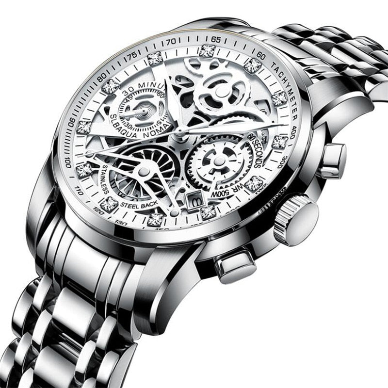 SkeletonWatch - Stylish Men's Watch with Black Design