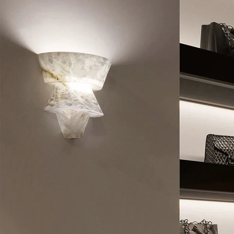 MarbleGlow Wall Lamp – Stylish Natural Stone Wall Lighting