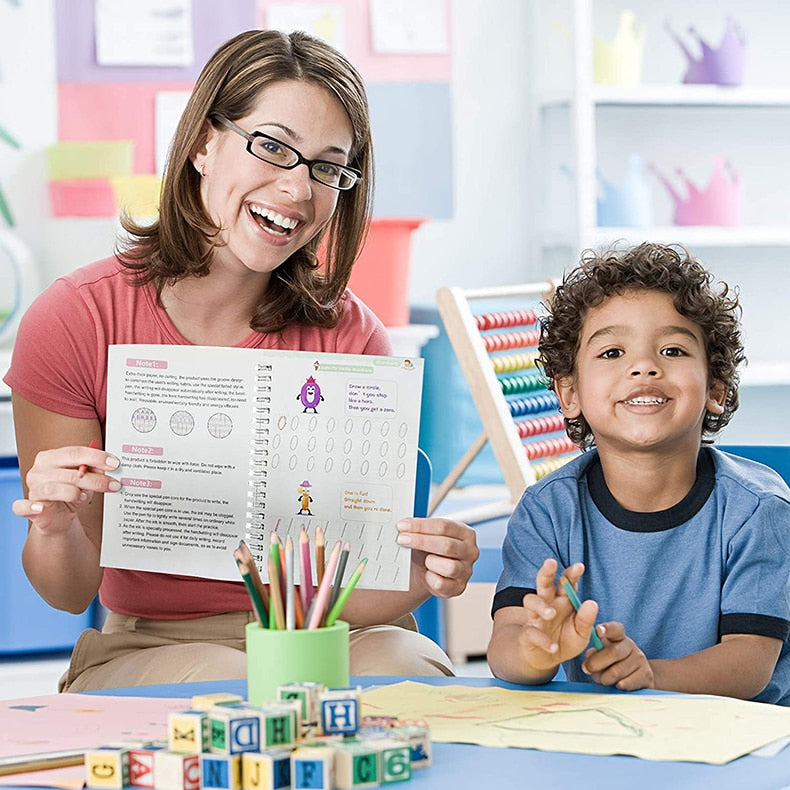 ScribbleJoy Book - Reusable Educational Writing Book for Children