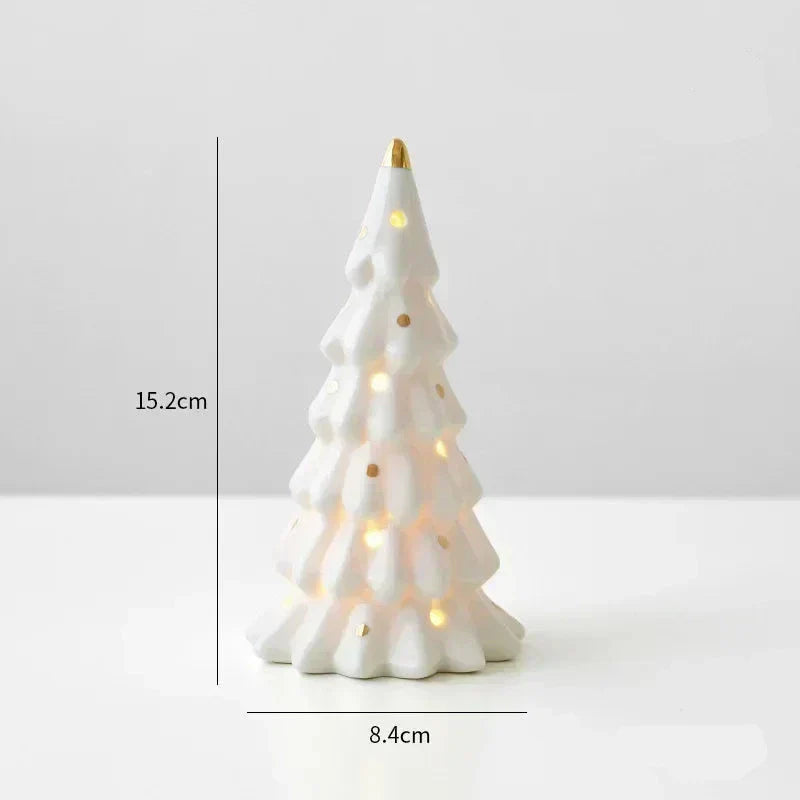Magisc Christmas Decoration - Illuminated Ceramic Snowman for Party Decoration