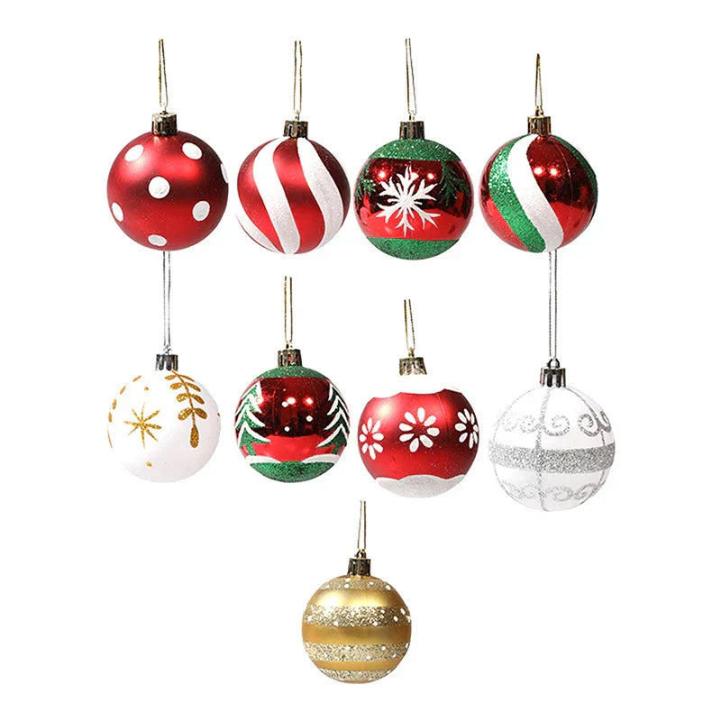 Charmig juldekoration - Elegantセット med snöflingekulor i 6 delar