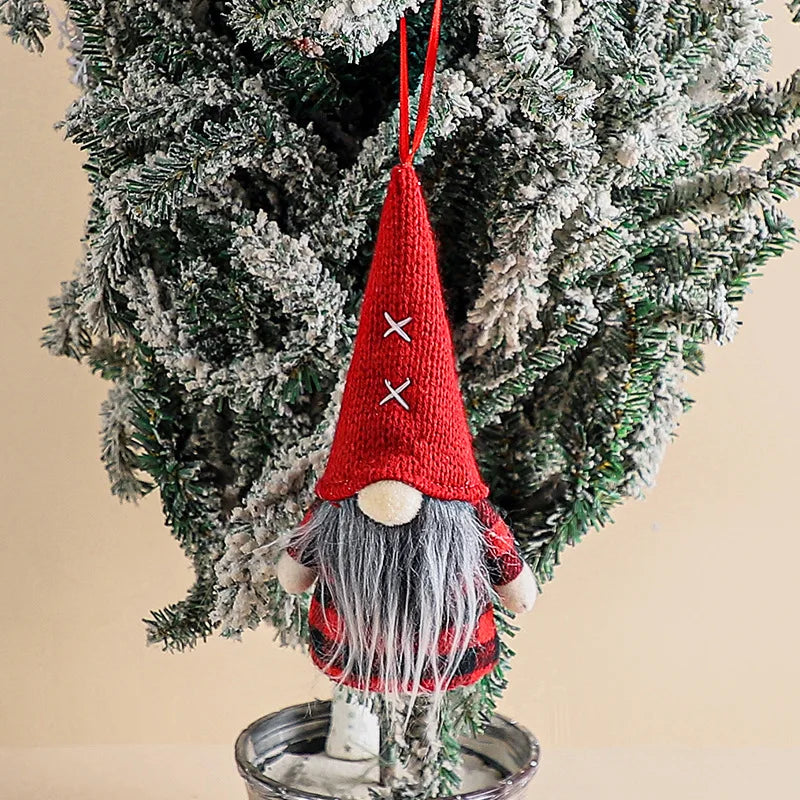 Festliga Plysch Tomtar med Klockor och Mistletoe
