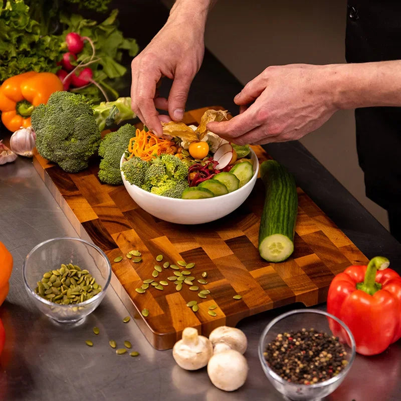 TimberFlow – Luxe Double-Sided Wooden Cutting Board