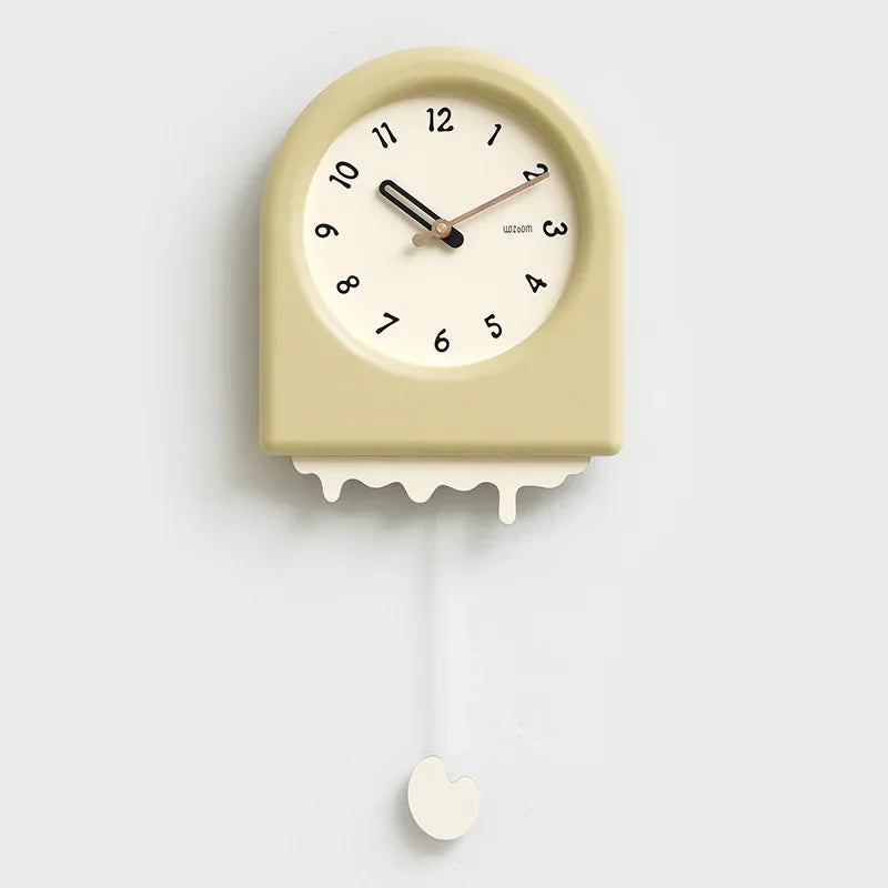 CremePendulum Clock - Korean Wall Clock with Modern Design