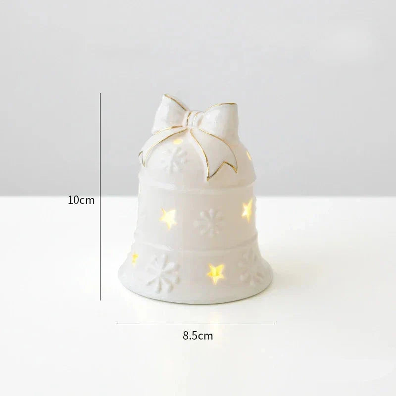 Magisc Christmas Decoration - Illuminated Ceramic Snowman for Party Decoration