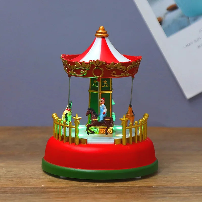 MagicHouse Christmas Decoration - Captivating Spinning Christmas House with Lights and Music