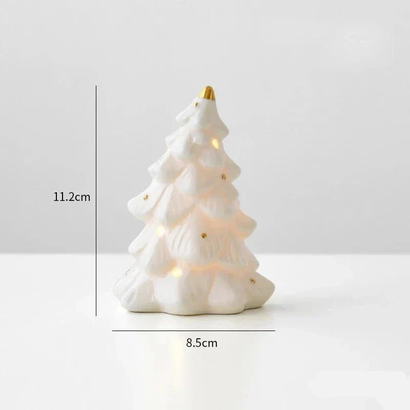 Magisc Christmas Decoration - Illuminated Ceramic Snowman for Party Decoration