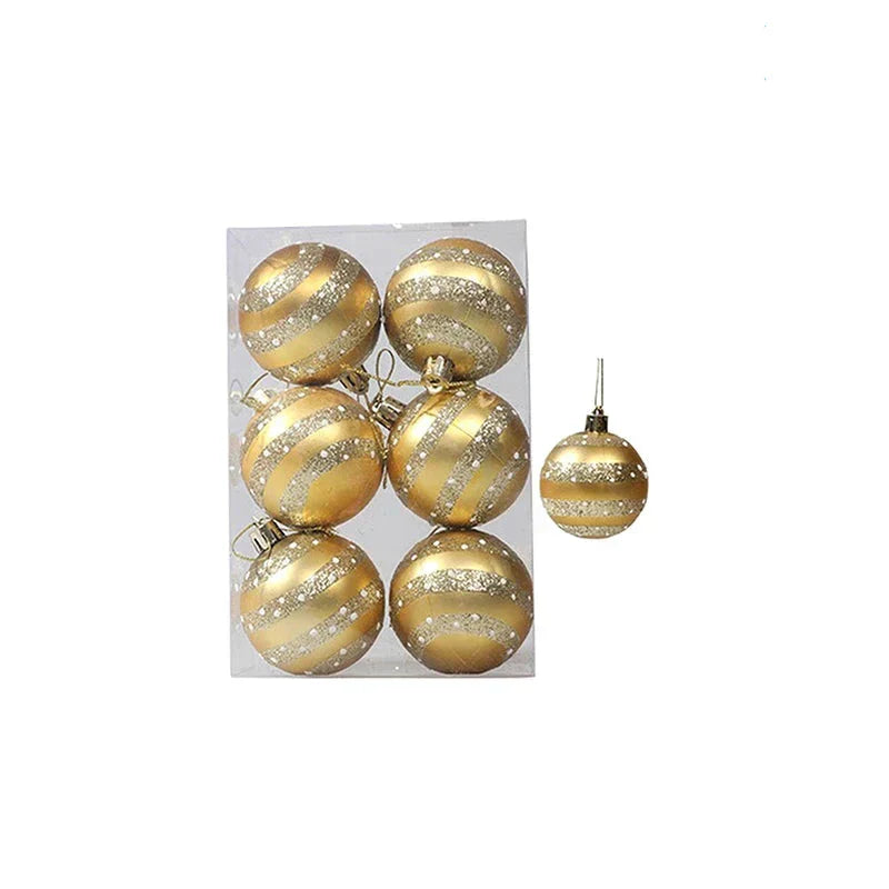 Charmig juldekoration - Elegantセット med snöflingekulor i 6 delar