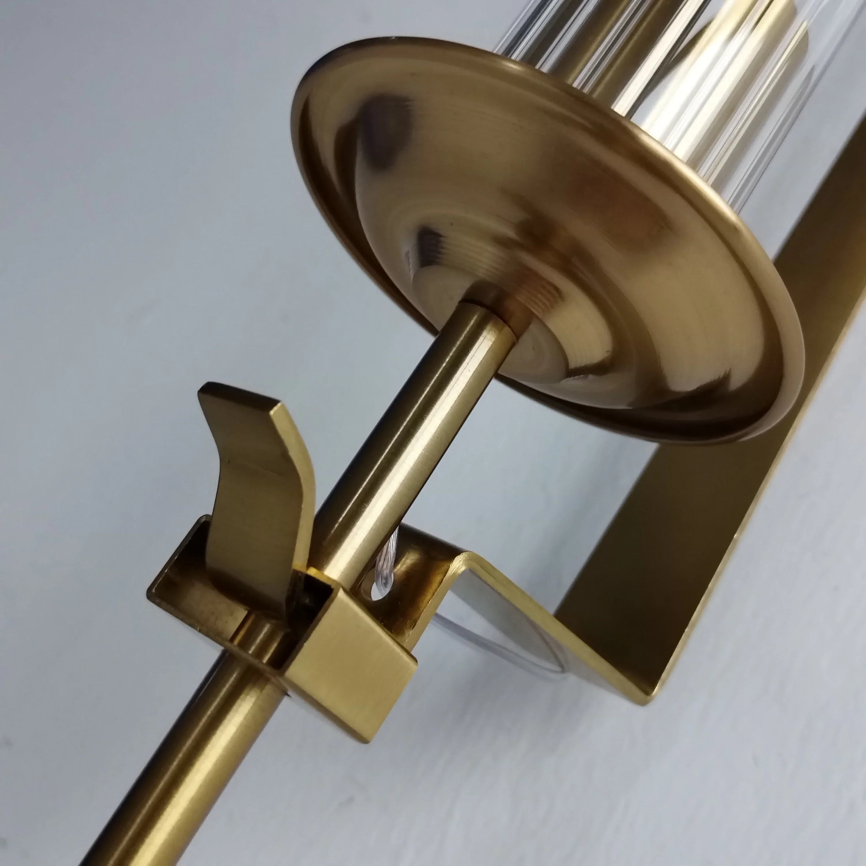 NordicGlow - Luxurious Gold Wall Lamp with Glass