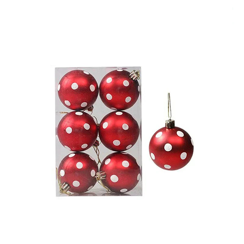 Charmig juldekoration - Elegantセット med snöflingekulor i 6 delar