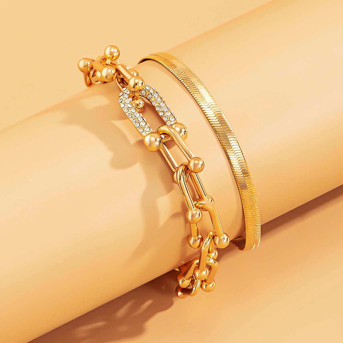 Captivating Bracelet Duo | Exquisite 2-piece Set in Gold or Silver