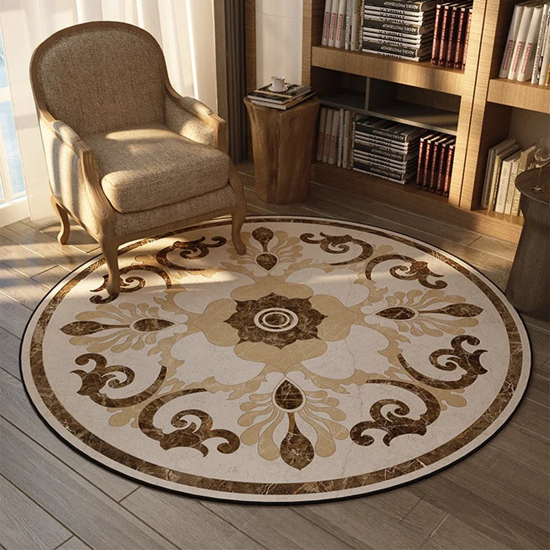 ElegantCircle - Luxurious American Round Rug for Bedroom