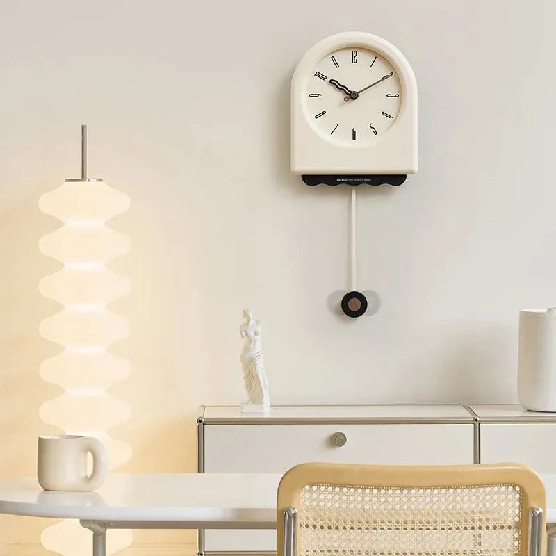 CremePendulum Clock - Korean Wall Clock with Modern Design