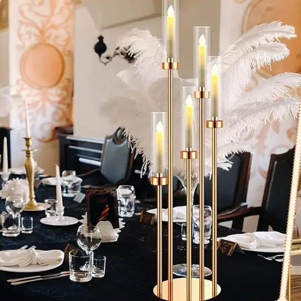 EleganteCandle – Lyxig Kandelaber med Akryl Accent