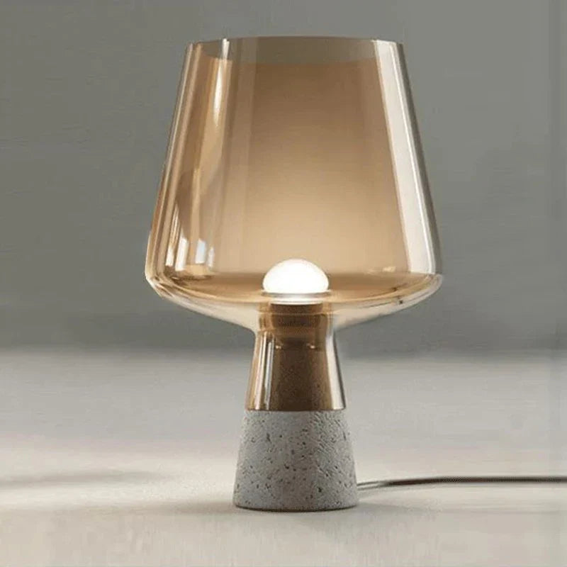 UrbanElegance – Industrial Concrete and Glass Desk Lamp