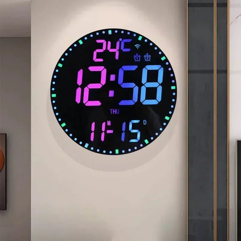 WiFiTime Clock - Sleek LED Alarm Clock with Calendar