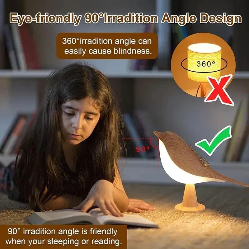Playful Bird Night Light – Touch Control &amp; Adjustable Light Colors
