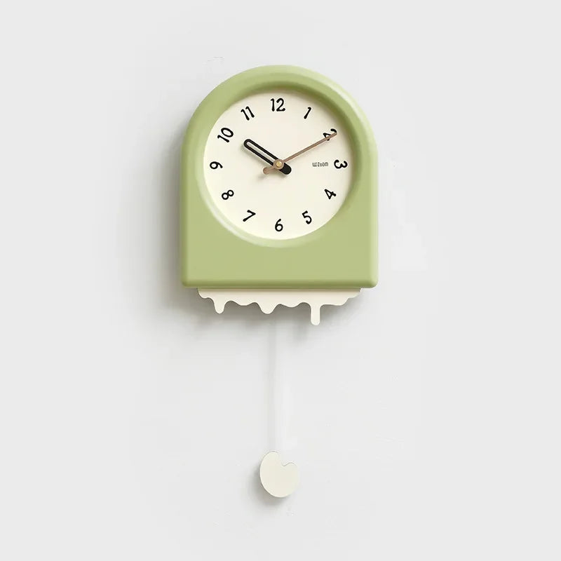 CremePendulum Clock - Korean Wall Clock with Modern Design